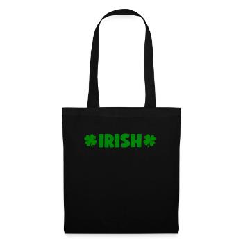 Accessoires de la Saint-Patrick Irlande Shamrock décoration - Sac en tissu - noir - Devant