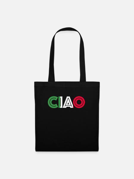 Ciao Nationalität Italien Italienreise Geschenk - Stoffbeutel - Schwarz