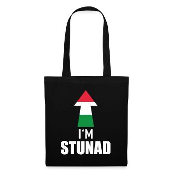 I'm Stunad Italisches Handzeichen Partneroutfit - Stoffbeutel - Schwarz - Vorne