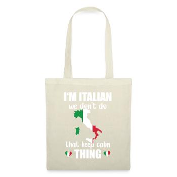 Italien Ne Pas Garder Calme Chose Nationalité - Sac en tissu - nature - Devant
