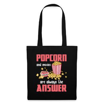 Popcorn Movies - Stoffbeutel - Schwarz - Vorne
