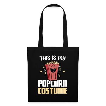 Costume de pop-corn Popcorn maïs soufflé Machine à pop-corn - Sac en tissu - noir - Devant