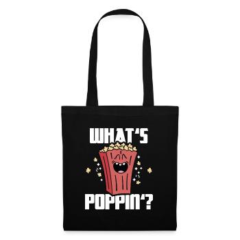 Qu’est-ce que Poppin, Soirée cinéma, Soirée cinéma, Popcorn - Sac en tissu - noir - Devant