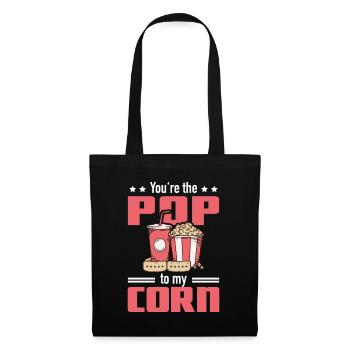 Amateur de pop-corn Pop à ma soirée cinéma de maïs - Sac en tissu - noir - Devant