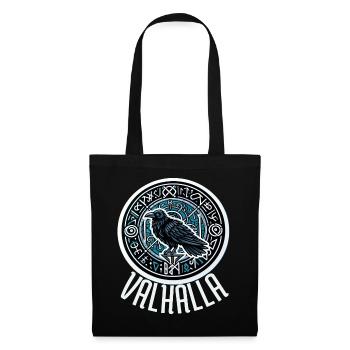 Viking Norse Rune Raven Odin's Valhalla - Tote Bag - black - Front