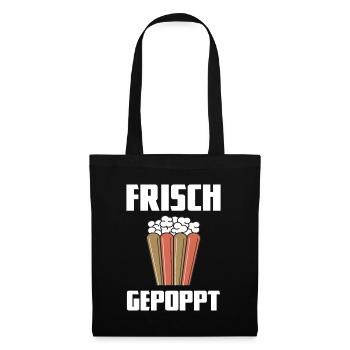 Collation de maïs soufflé frais - Sac en tissu - noir - Devant