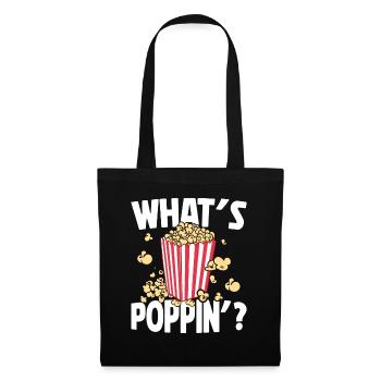 Qu’est-ce que Poppin, Soirée cinéma, Soirée cinéma, Popcorn - Sac en tissu - noir - Devant