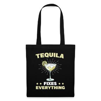 Tequila Fixes Everything Alkhol Cinco De Mayo - Tote Bag - black - Front