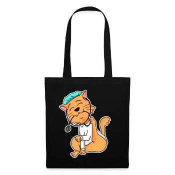 Cadeau de médecine vétérinaire vétérinaire pour animaux - Sac en tissu - noir - Devant