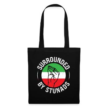 Signe de la main italienne entouré de stunas - Sac en tissu - noir - Devant