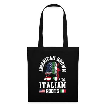 Américain cultivé avec des racines italiennes Italiener - Sac en tissu - noir - Devant