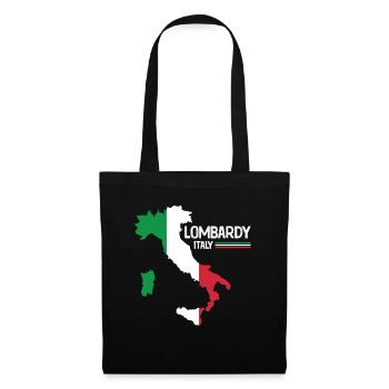 Lombardy Italy Lombardei Landkarte Region Italien - Stoffbeutel - Schwarz - Vorne