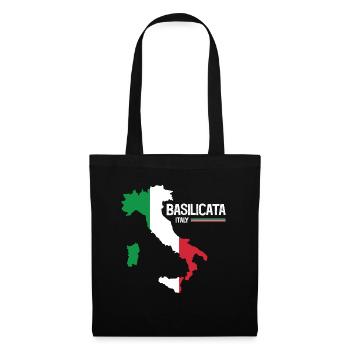 Basilicata Italy Landkarte Regionen Italien - Stoffbeutel - Schwarz - Vorne