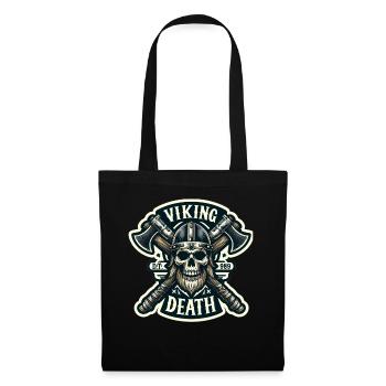 Viking Death Wikinger Totenkopf Krieger Axt - Stoffbeutel - Schwarz - Vorne