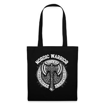 Guerrier nordique Guerrier viking nordique Odin - Sac en tissu - noir - Devant