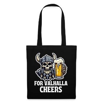 Viking Beer Cheers for Valhalla Funny Nordmann - Tote Bag - black - Front