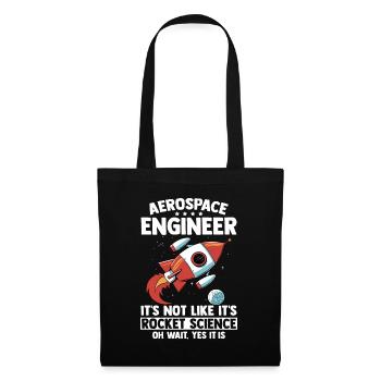 Cadeau de science de fusée d’ingénieur aérospatial - Sac en tissu - noir - Devant