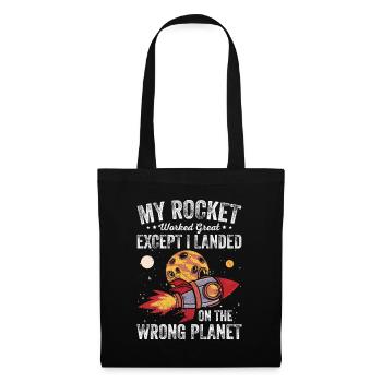 Vaisseau Spatial, Cosmonaute, Astronaute, Astrophysicien - Sac en tissu - noir - Devant