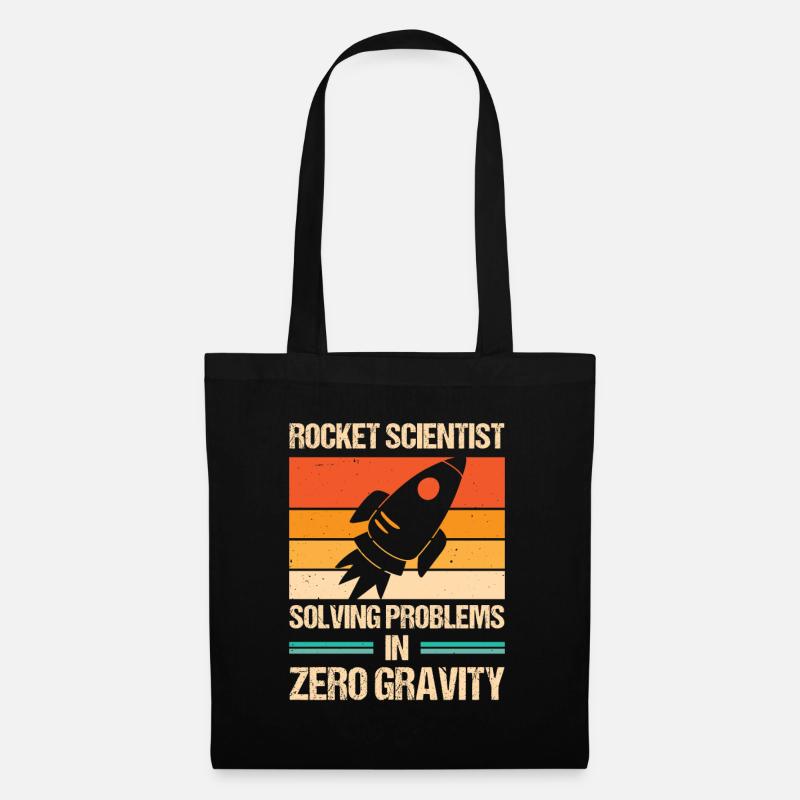 Rocket Scientist Rétro Zero Gravitiy Vintage - Sac en tissu - noir
