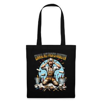 Travailler avec des professionnels, drôle de maître peintre - Sac en tissu - noir - Devant