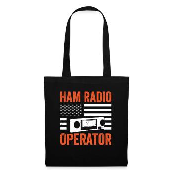Ham Radio USA Flag Patriotic Presenter - Tote Bag - black - Front