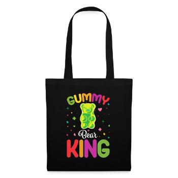 Gümmibär König der Süßigkeiten - Stoffbeutel - Schwarz - Vorne