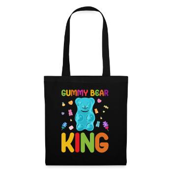 Gümmibär König der Süßigkeiten - Stoffbeutel - Schwarz - Vorne