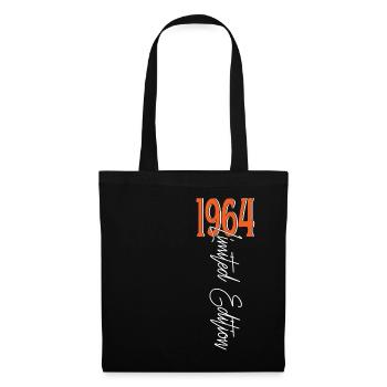 1964 Vintage anniversaire drôles dictons - Sac en tissu - noir - Devant