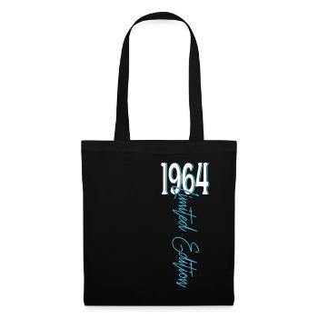 1964 Vintage anniversaire drôles dictons - Sac en tissu - noir - Devant