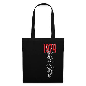 1974 Vintage anniversaire drôles dictons - Sac en tissu - noir - Devant