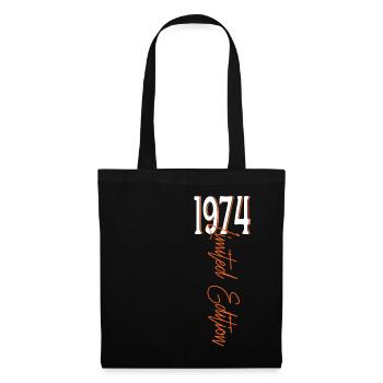 1974 Vintage anniversaire drôles dictons - Sac en tissu - noir - Devant
