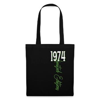 1974 Vintage anniversaire drôles dictons - Sac en tissu - noir - Devant
