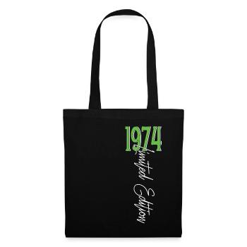 1974 Vintage anniversaire drôles dictons - Sac en tissu - noir - Devant