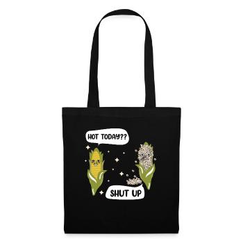 Popcorn Anime Kawaii Dire Maïs soufflé salé - Sac en tissu - noir - Devant