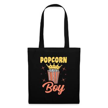 Popcorn Boy Lustiges Popped Corn Geschenk - Stoffbeutel - Schwarz - Vorne