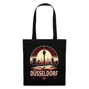 Dusseldorf Skyline Heart Love Home - Tote Bag - black - Front