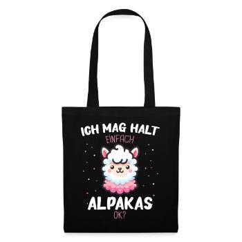 Alpaca Llama Alpacas Animal - Tote Bag - black - Front