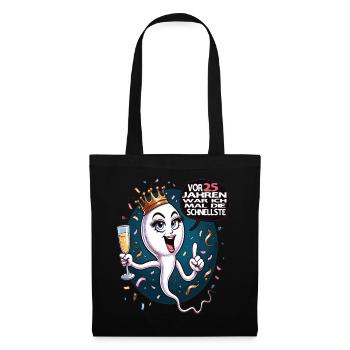Il y a 25 ans, j’étais la femme la plus rapide - Sac en tissu - noir - Devant