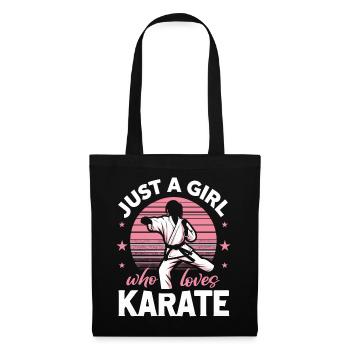 Karaté Karaté Combattant Arts martiaux - Sac en tissu - noir - Devant
