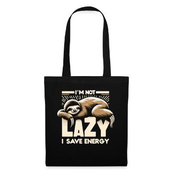 Paresseux paresseux Sommeil paresseux - Sac en tissu - noir - Devant