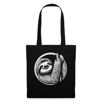 Paresseux paresseux Sommeil paresseux - Sac en tissu - noir - Devant
