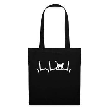 Chat, Amoureux Des Chats, Propriétaire De Chat, Chaton - Sac en tissu - noir - Devant