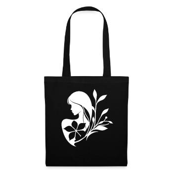 Woman Women Girl Lineart Silhouette - Tote Bag - black - Front