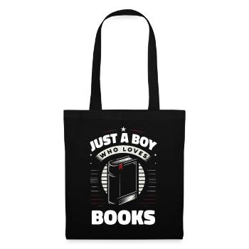 Bücher Buch lesen Bücherei Bibliothek Bücherwurm - Stoffbeutel - Schwarz - Vorne