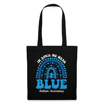 Autism Awareness in April We Wear Blue - Tote Bag - black - Front