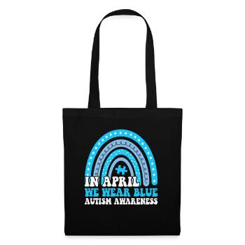 Autism Awareness in April We Wear Blue - Tote Bag - black - Front
