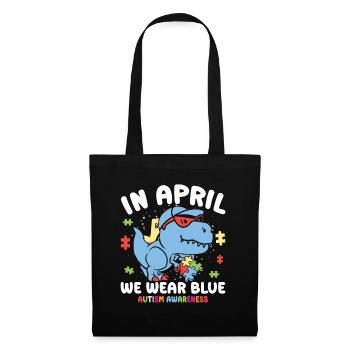 Autism Awareness in April We Wear Blue - Tote Bag - black - Front