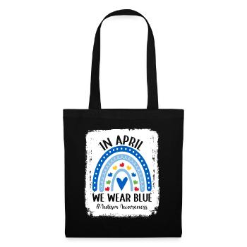 Autism Awareness in April We Wear Blue - Tote Bag - black - Front