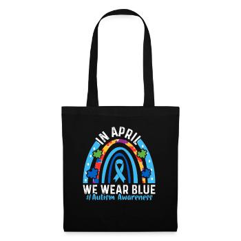 Autism Awareness in April We Wear Blue - Tote Bag - black - Front