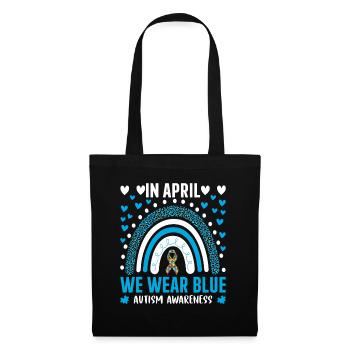 Autism Awareness in April We Wear Blue - Tote Bag - black - Front
